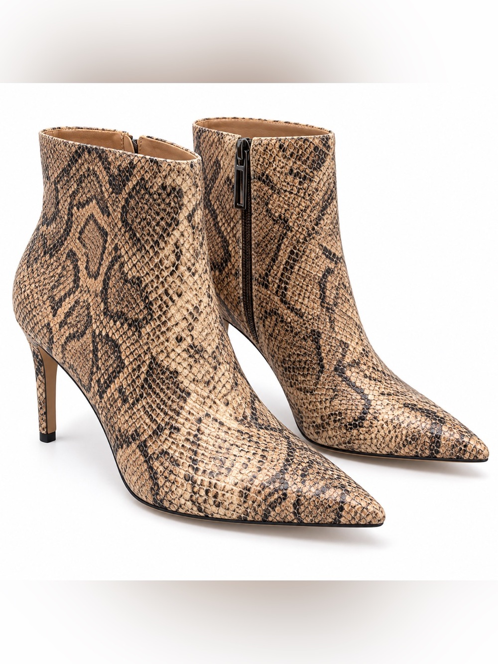 Express Snakeskin Pointed Toe Stiletto Ankle Boots Booties NWT Size 8